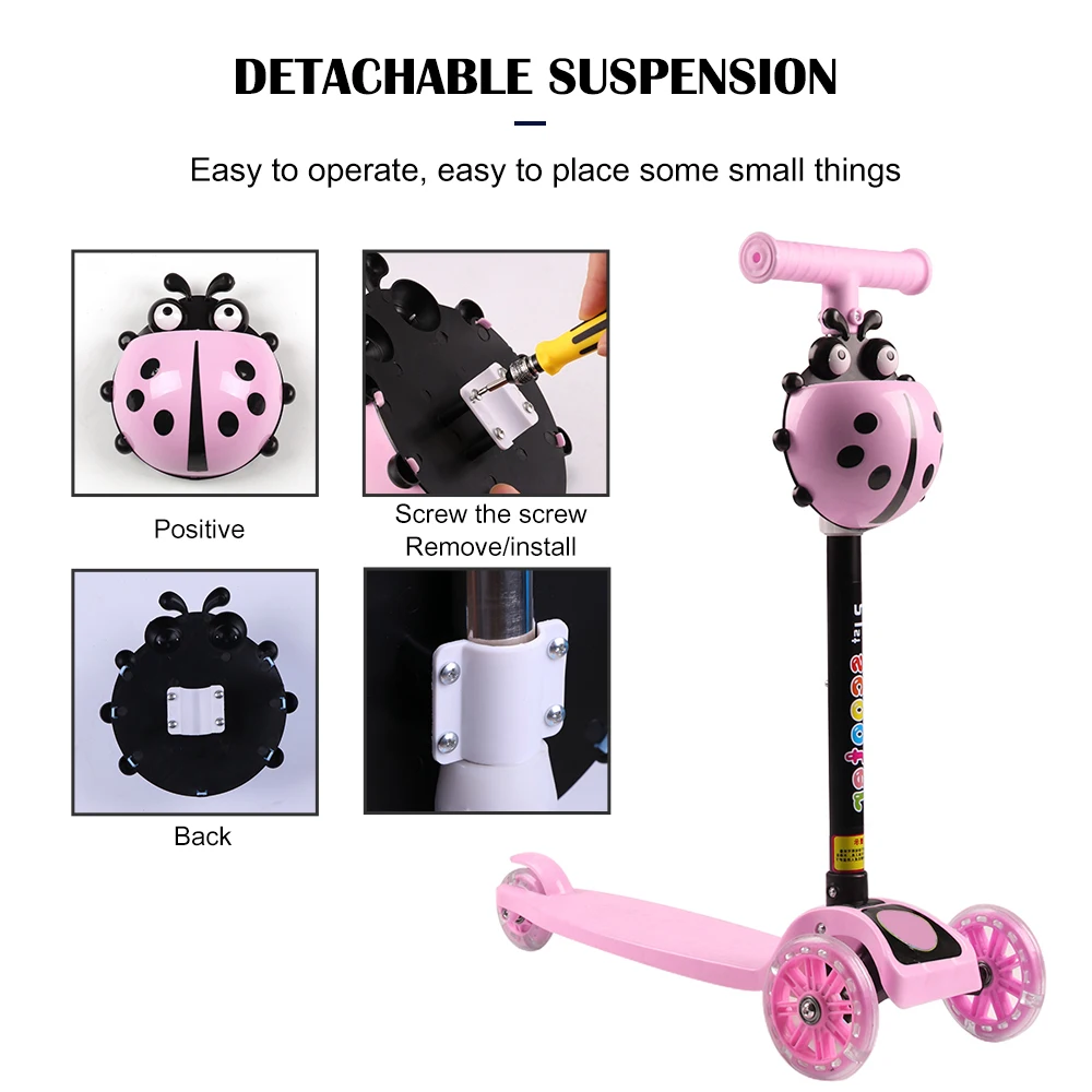 

Children's Adjustable Foot Scooters LED Light Up Children Unisex Kick Scooter 3 Wheel City Roller Skateboard Gifts For Kids Toys