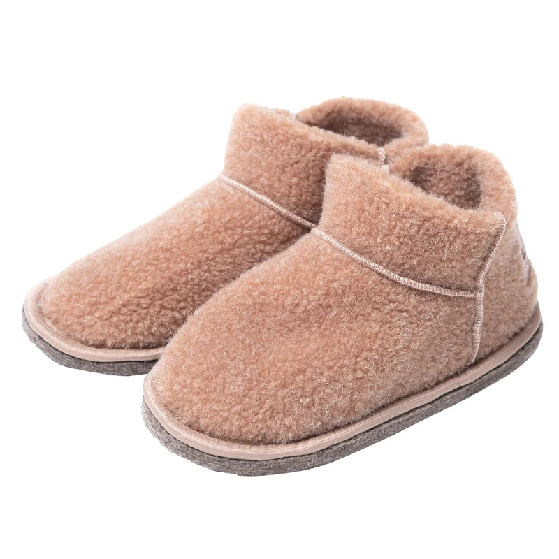 Uggs for children camel wool lamb woollamb warm felt fur Ugg boys and girls beige color boots fashion winter slippers soft sole chongka chuni numdah