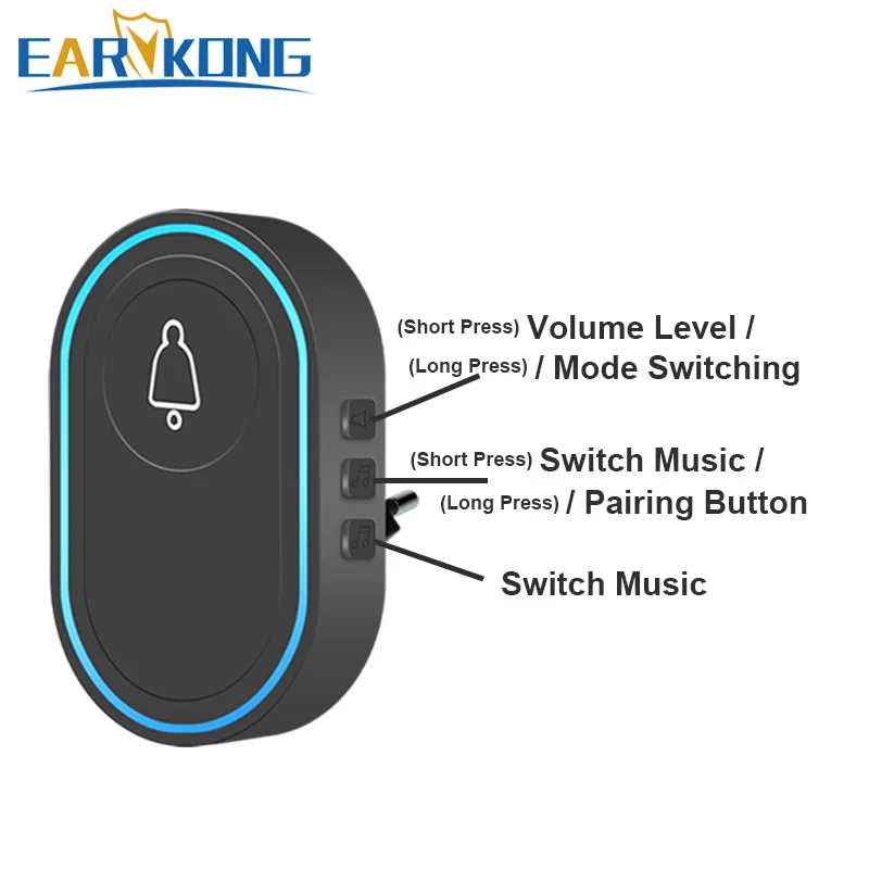 Беспроводной дверной звонок с сиреной 433 МГц совместим нашей системой