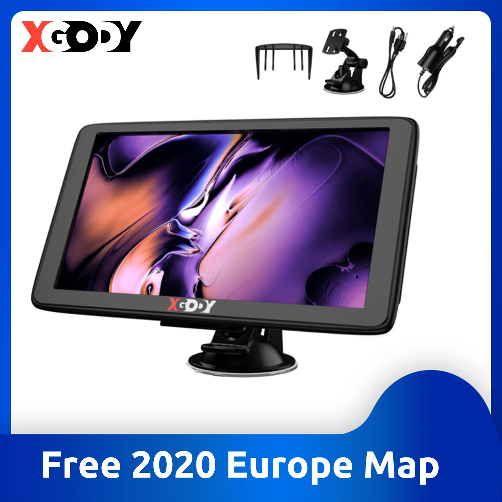 

XGODY 7 inch Car GPS Navigation Truck Gps Navigtor Touch Screen Sunshade Sat Nav Navitel 2022 Europe America Maps Free 256M+8G