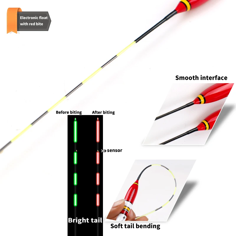 1 шт. светящийся умный светодиодный поплавок для рыбалки высокая