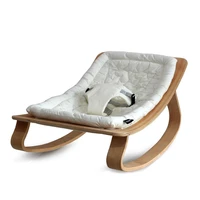 newborn baby rocker wooden with sweet cushion natural wooden rocking baby cribs newborn infant sleeping bed baby bouncer