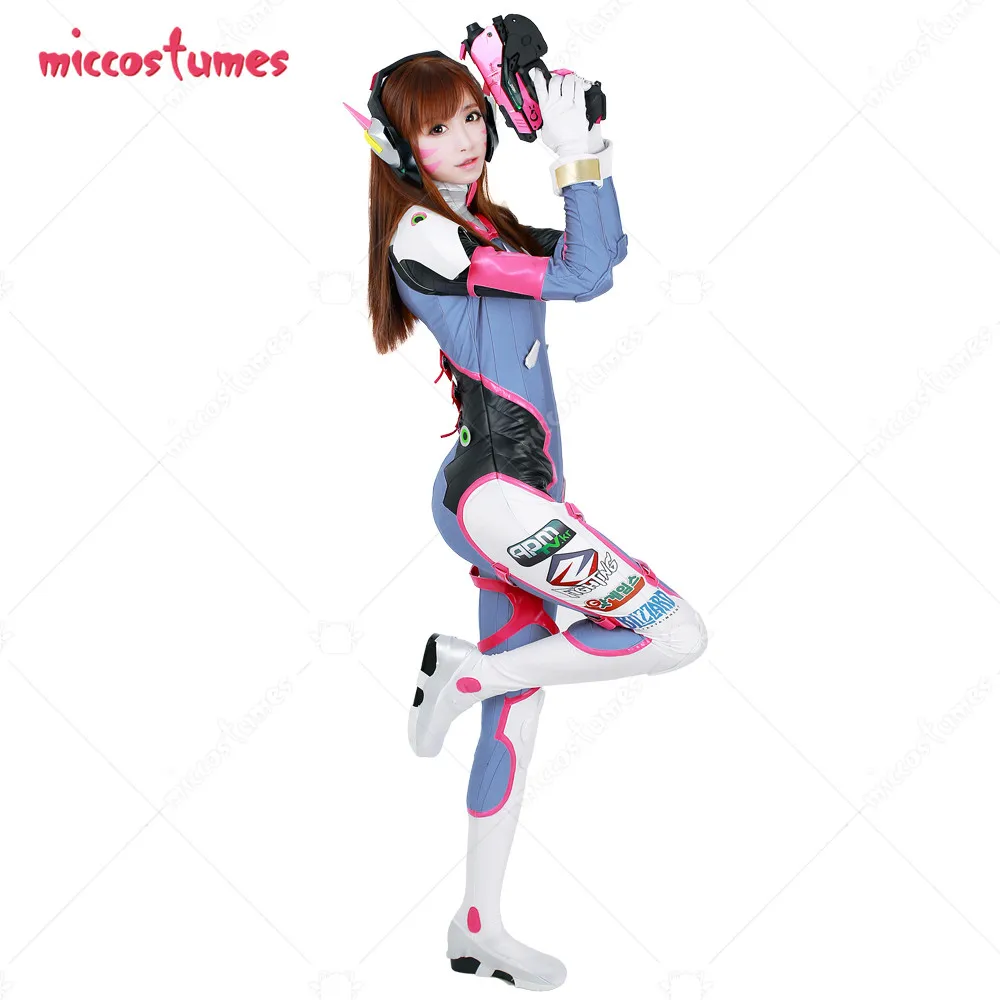 D.Va Hana Song Cosplay Costume Women Halloween Outfit Zentai Bodysuit Jumpsuit |