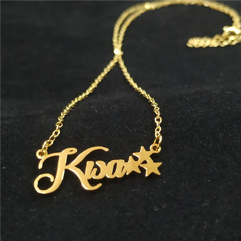 

Stainless Steel Nameplate Necklace Letter Necklace Personalized Customized Jewelry Ladies Necklace Gifts For Bridesmaids