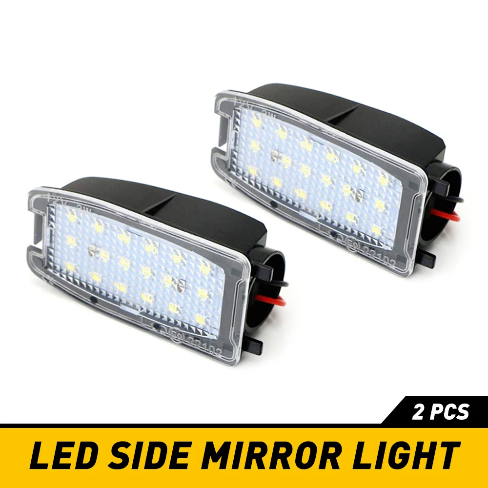 

2x без ошибок белый светодиодный светильник для зеркала заднего вида для Land Rover Discovery Freelander LR2 LR3 LR4 Range Rover Sport