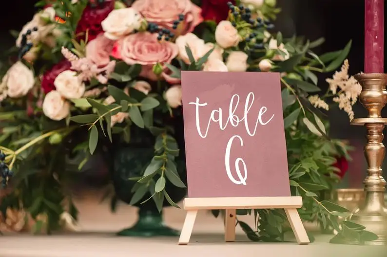 Wedding Table Number Decal, Wedding Vinyl Decals, Reception Decor, Table Number Stickers, Numbers for Seating