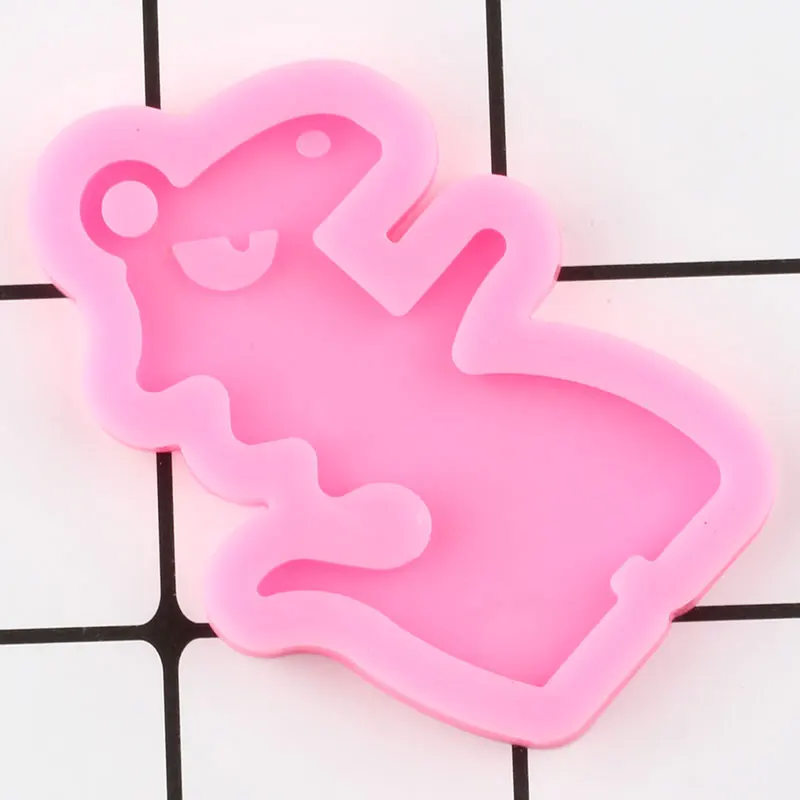 

Shiny Dinosaur Silicone Mold Epoxy Resin Jewelry Making Keychain Molds DIY Handmade Charms Mould Polymer Clay Pendant Moulds
