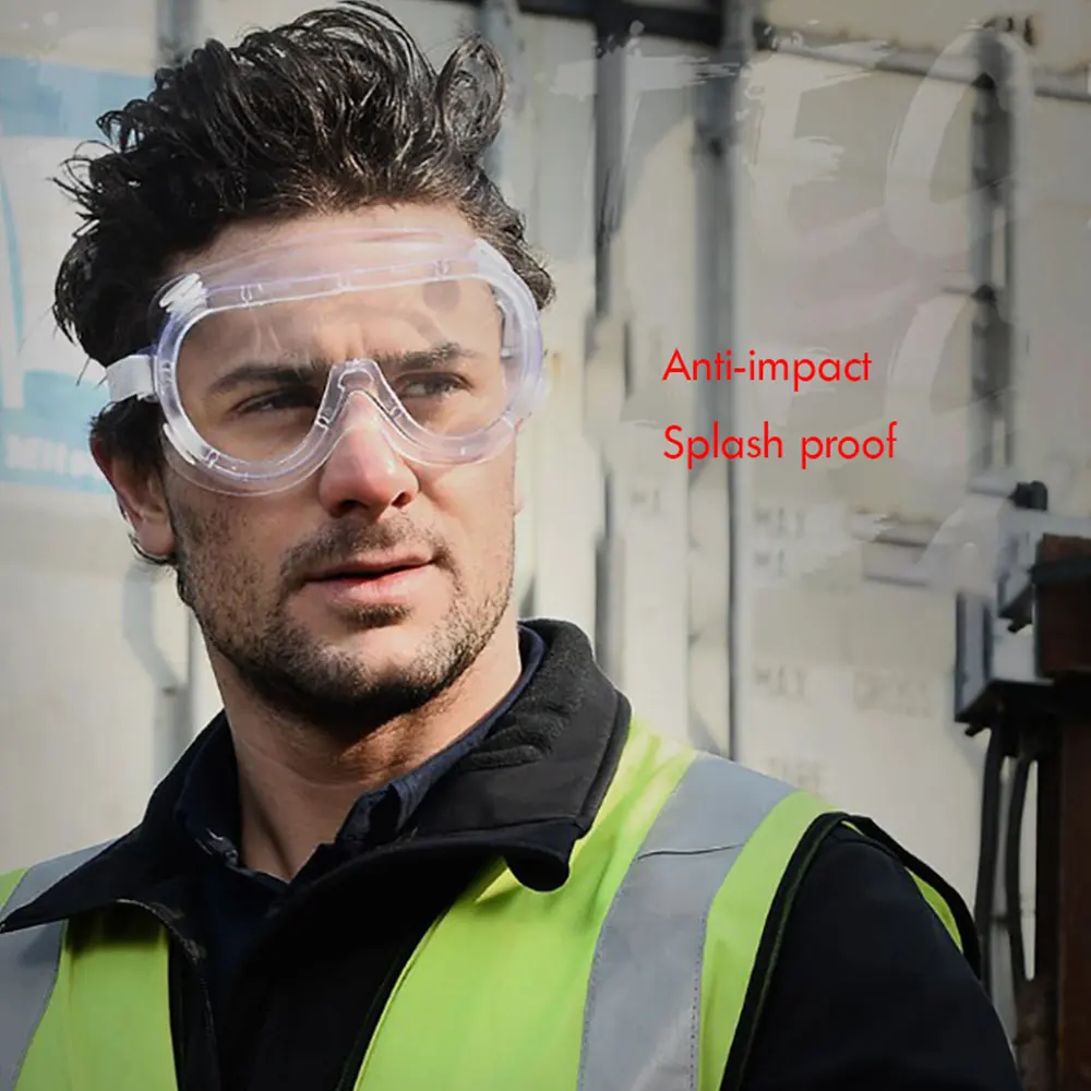 Fully Enclosed Clear Lens PC Safety Goggles Outdoor Windproof Eye Protection Anti-Droplets Lab Protective Glasses Work | Автомобили и