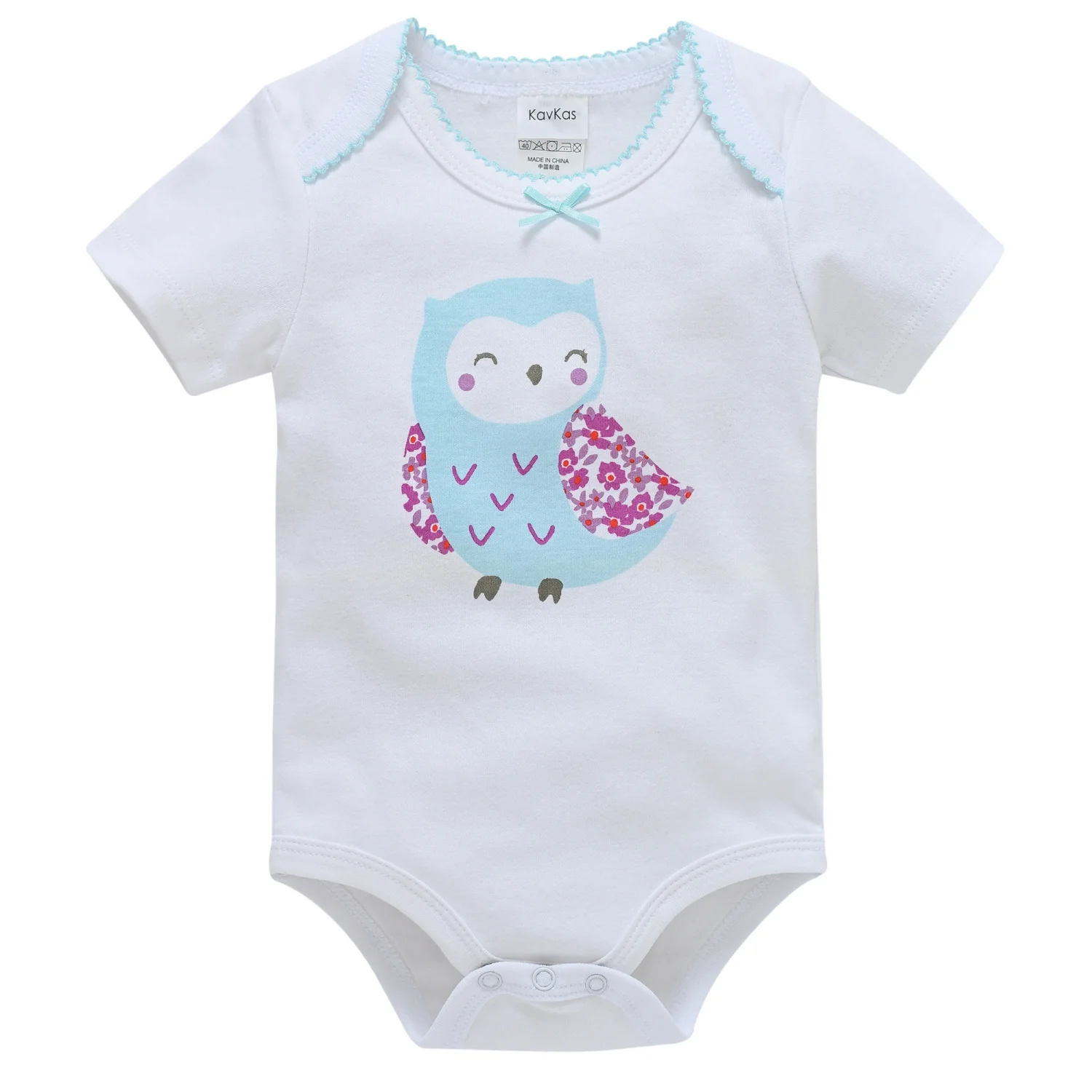 

Kavkas Summer Girls Clothing Baby Stuff Items Bodysuit Infant Cotton Cartoon Animal Printing Short Sleeve Jumpsuit For Newborn