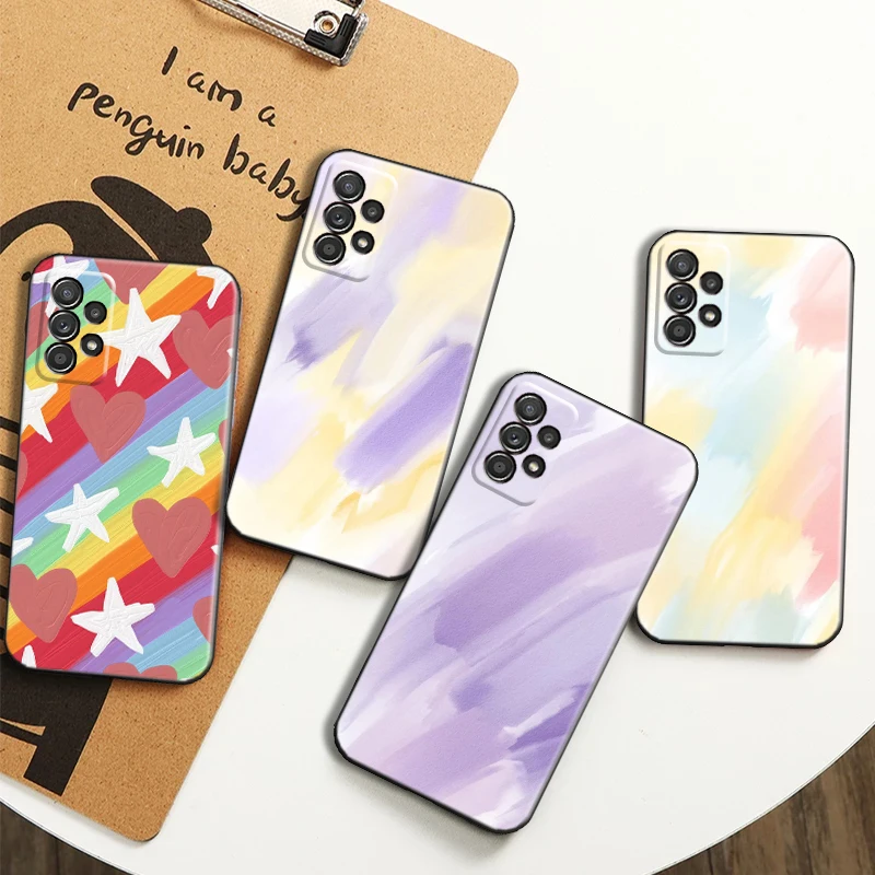 

Rainbow color art Phone Case For Samsung Galaxy A72 S8 S8 Plus S9 S9 Plus Samsung S20 S20 FE S20 Lite Back Cover Cases Soft TPU