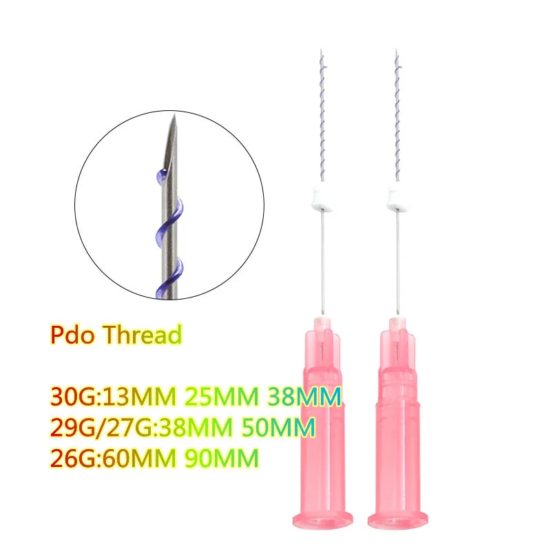 

50Pcs Korea Anti-Skin Tightening Sharp Needle Mono 26G27G29G30G Mono Screw Facial Lifting Pdo Thread