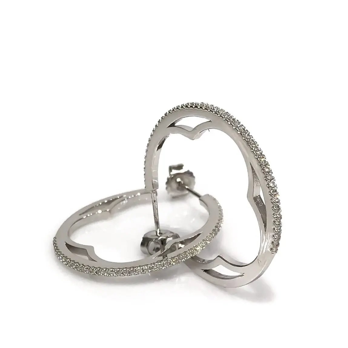 

Big Cubic Zirconia Design Silver Lady Ring Earrings Wonderful Design