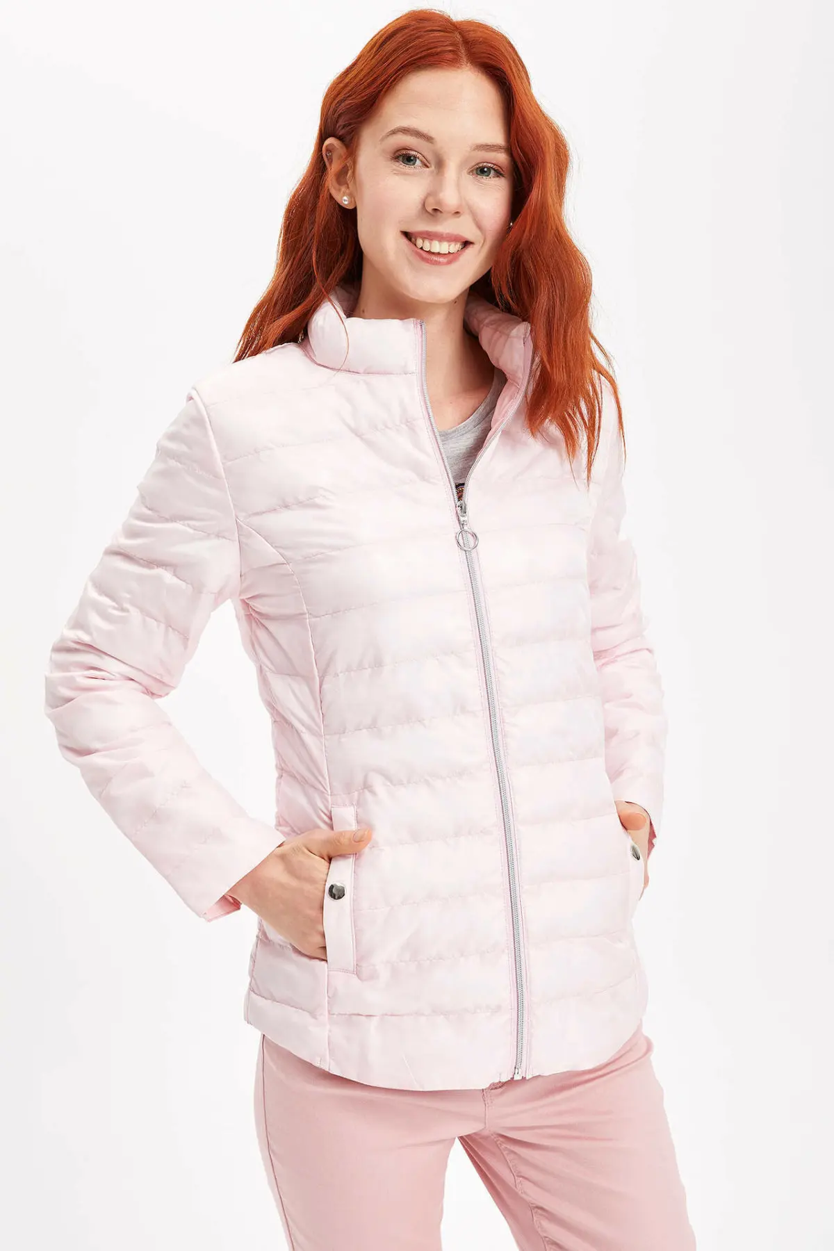 DeFacto зимнее женское модное повседневное однотонное теплое короткое пальто с