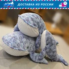 Большой Кит пушистая игрушка подушка 70100120 см, плюшевая игрушка Кит серо-голубой, диванная мягкая игрушка подушка подарок
