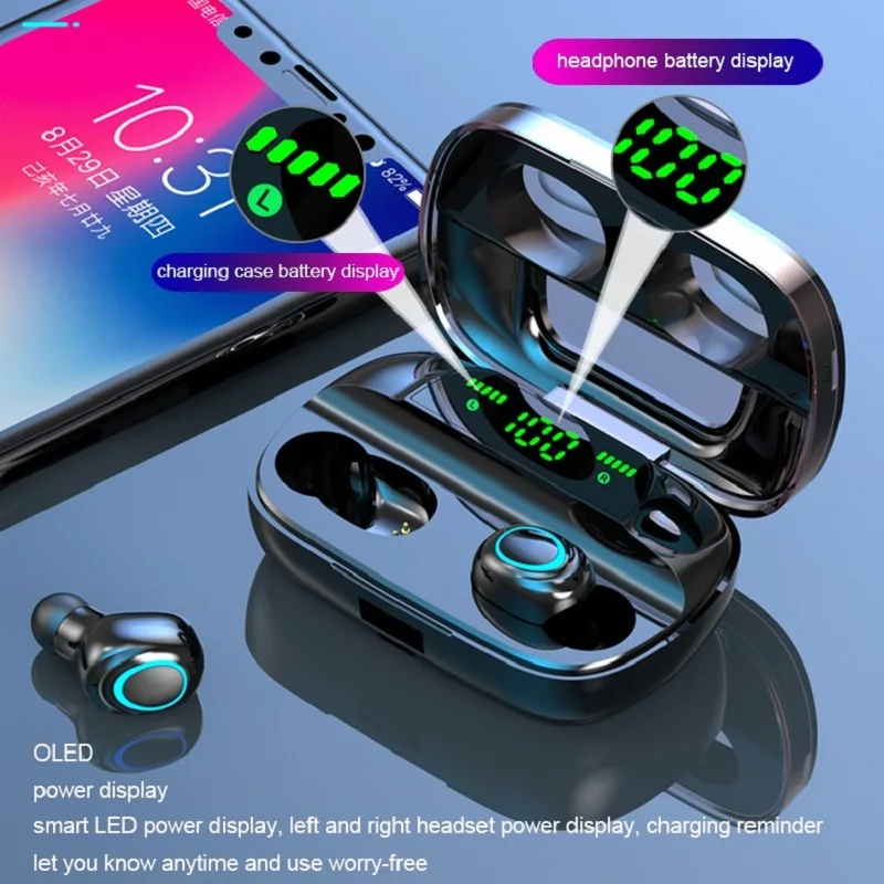 Беспроводные наушники Bluetooth TWS с шумоподавлением Handsfree беспроводная гарнитура