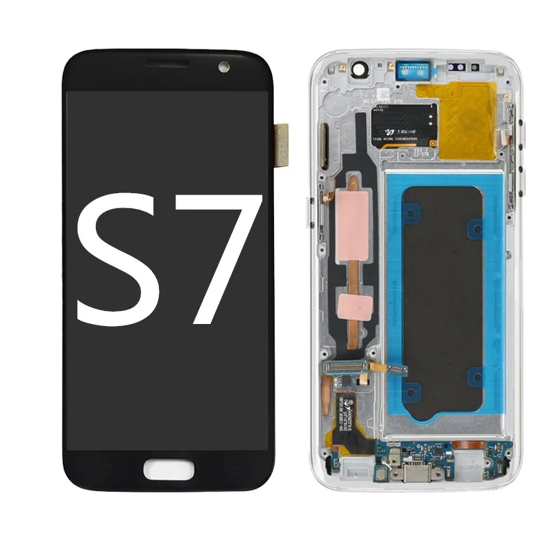 AMOLED для samsung Galaxy S7 ЖК-дисплей в сборе с сенсорным экраном дигитайзер SM-G930 G930F G930FD G930S G930L