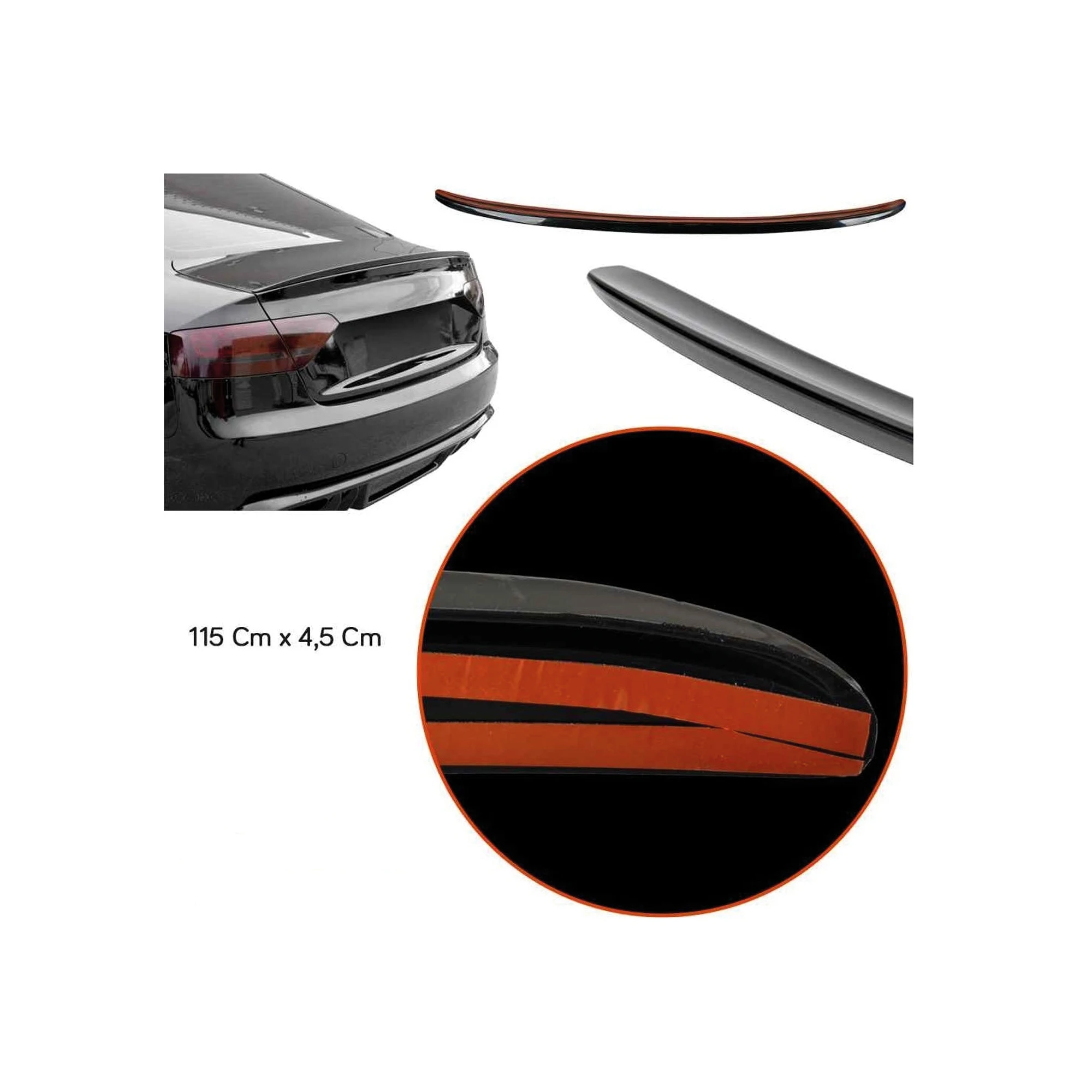 Задний спойлер для Citroen C-Elysee 2012 2013 2014 2015 2016 2017 2018 2019 пластиковый глянцевый черный