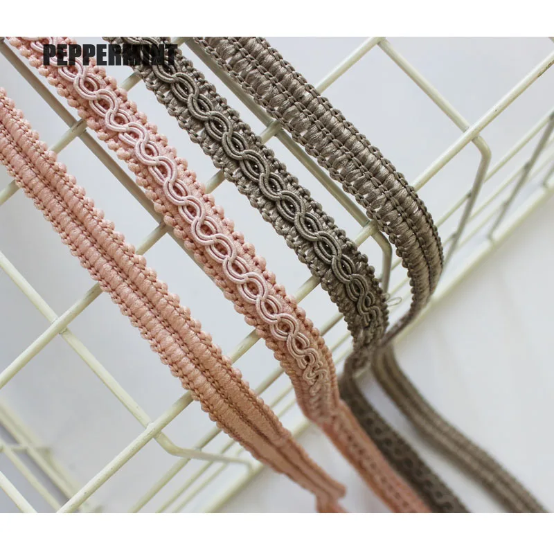 3 ярда 1 см мини тесьма отделка жаккардовая розовая кружевная тканая швейный