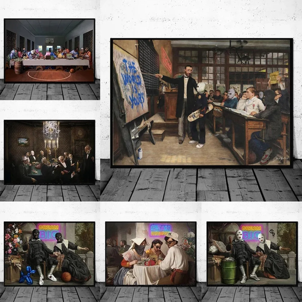 Маскарадный художник Крисс белини фотообои винтажные постеры принты мир ваши