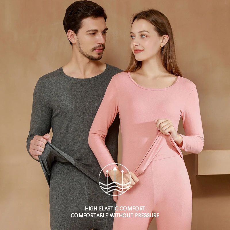 Комплект женского осенне-зимнего термобелья Flarixa из плюша длинные брюки - купить