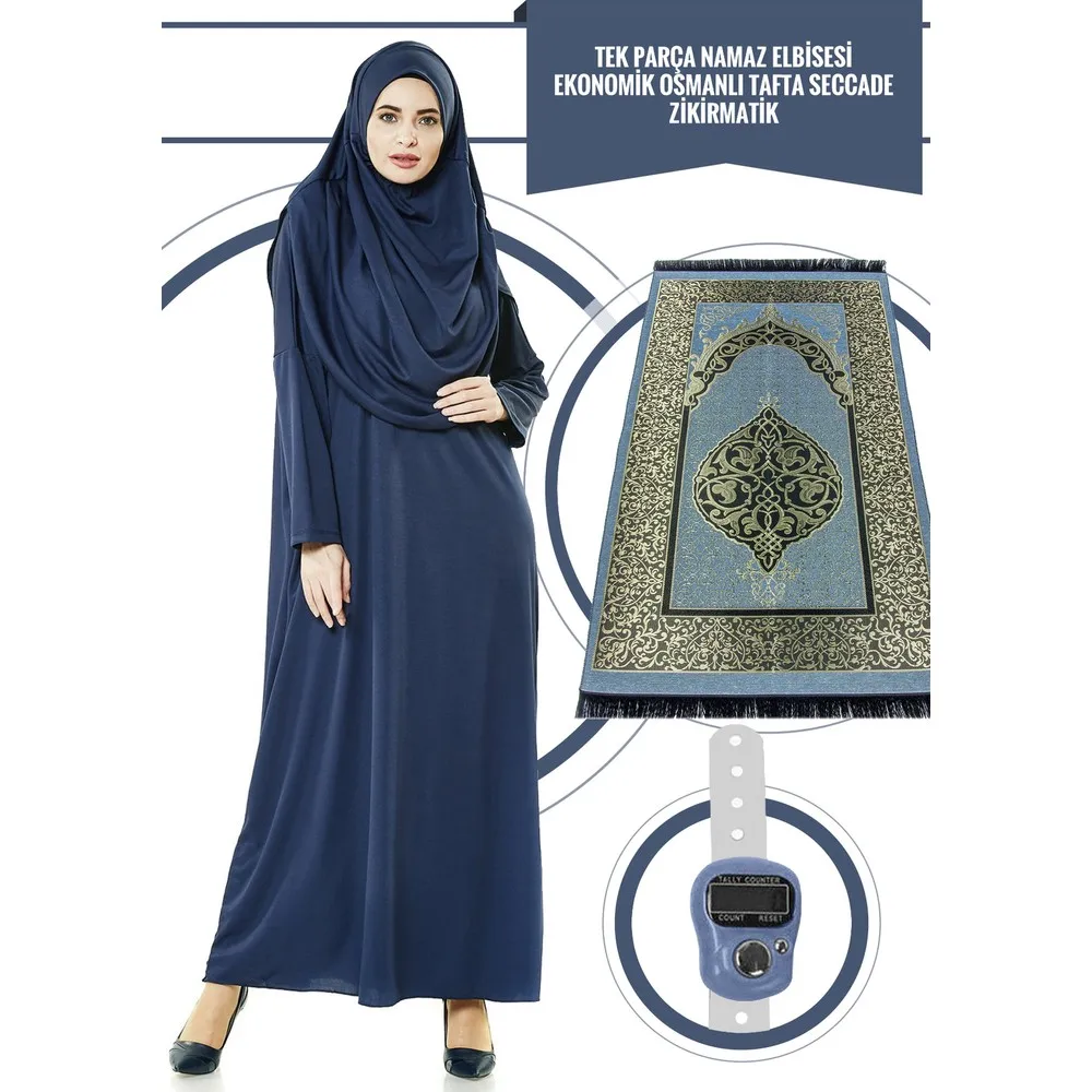 Attachments Laciver Prayer Gown Prayer Rug and Zikirmatik Set Standard