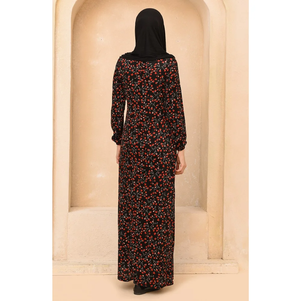 Floral Pattern Velvet Dress Trend Fashion Fast Delivery  muslim dress women african dresses for women abaya kaftan long dress fo