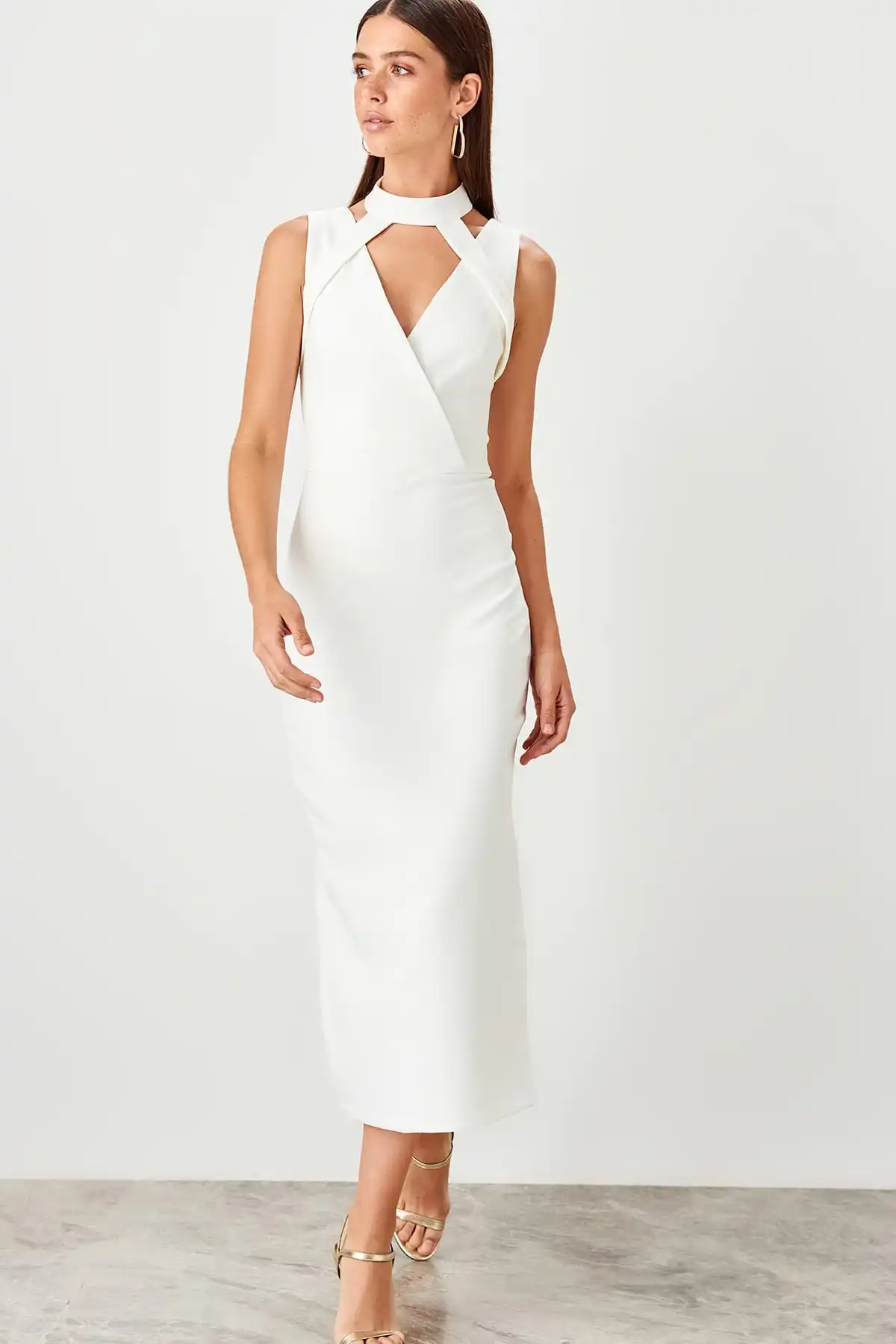 Trendyol платье с воротником TPRSS19EL0264|Женские платья| |