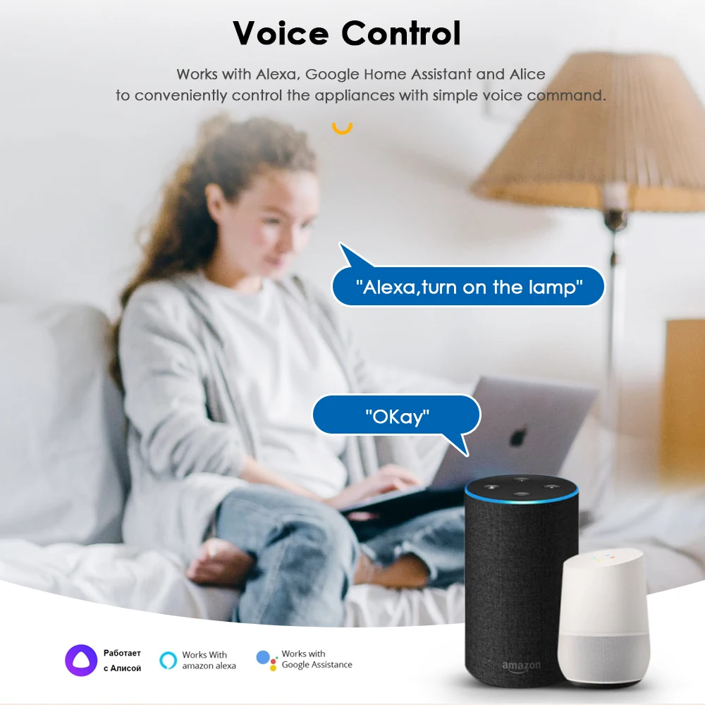 16A Tuya Mini Wifi DIY Smart Switch Two Way Control Smartlife APP Remote for Yandex Alice Alexa Google Home Automation | Электроника