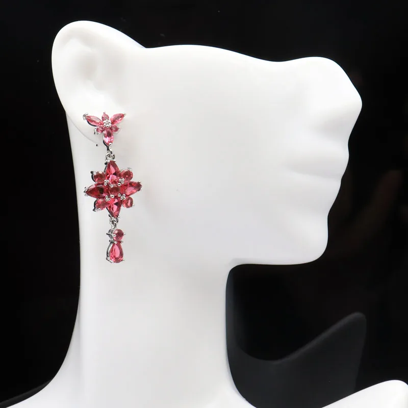 Серьги из серебра 6 8 пробы 39 х15 мм 925 г