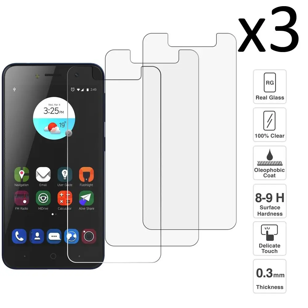 Zte Blade A520 набор из 3 предметов протектор экрана закаленного стекла|Защитные стёкла