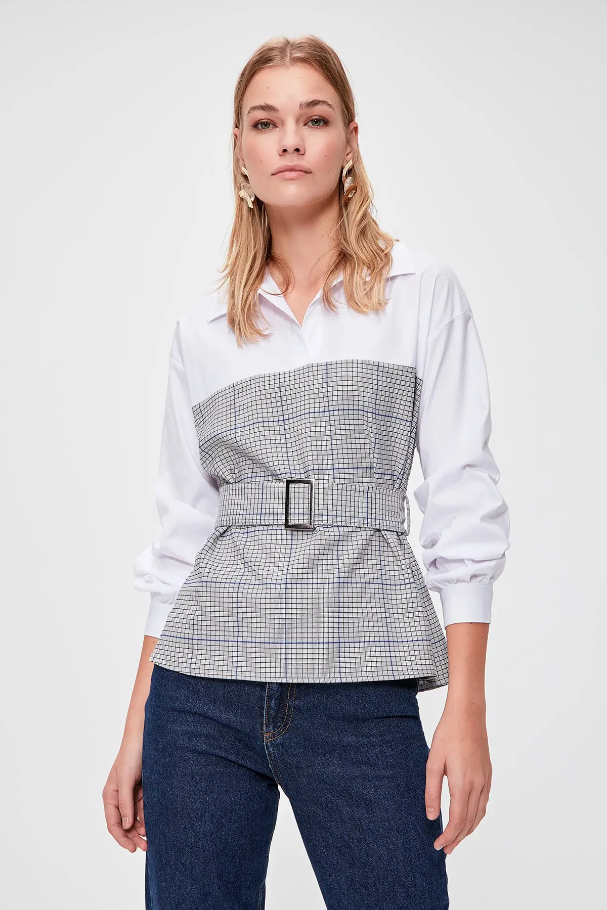 Trendyol с цветным блоком Bluz TWOAW20BZ0809| |