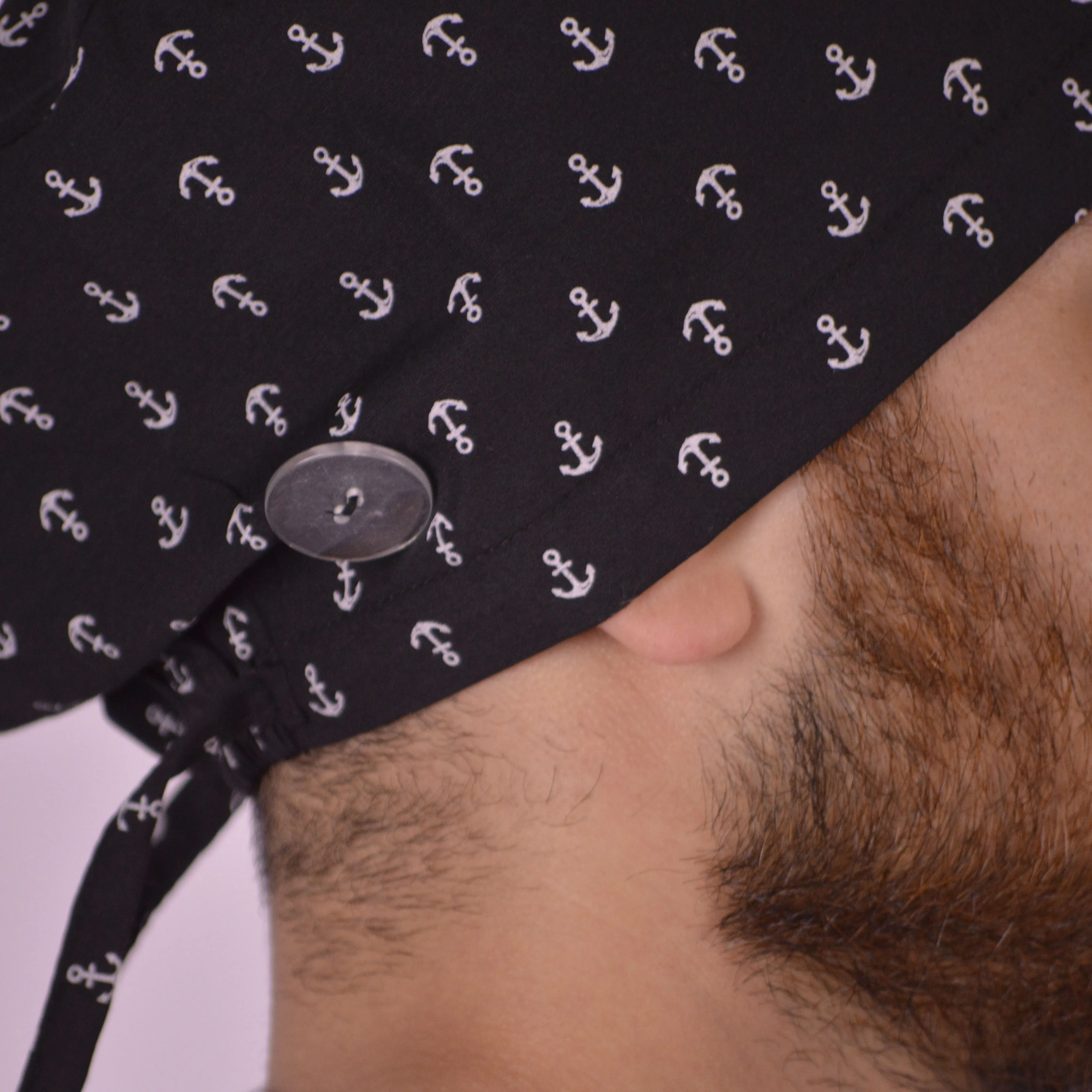

Unisex,scrub caps with buttons,Medical bonnet for surgery, scrub hat, Bouffant cap, Surgical cap, Nurse cap, anchor patterned