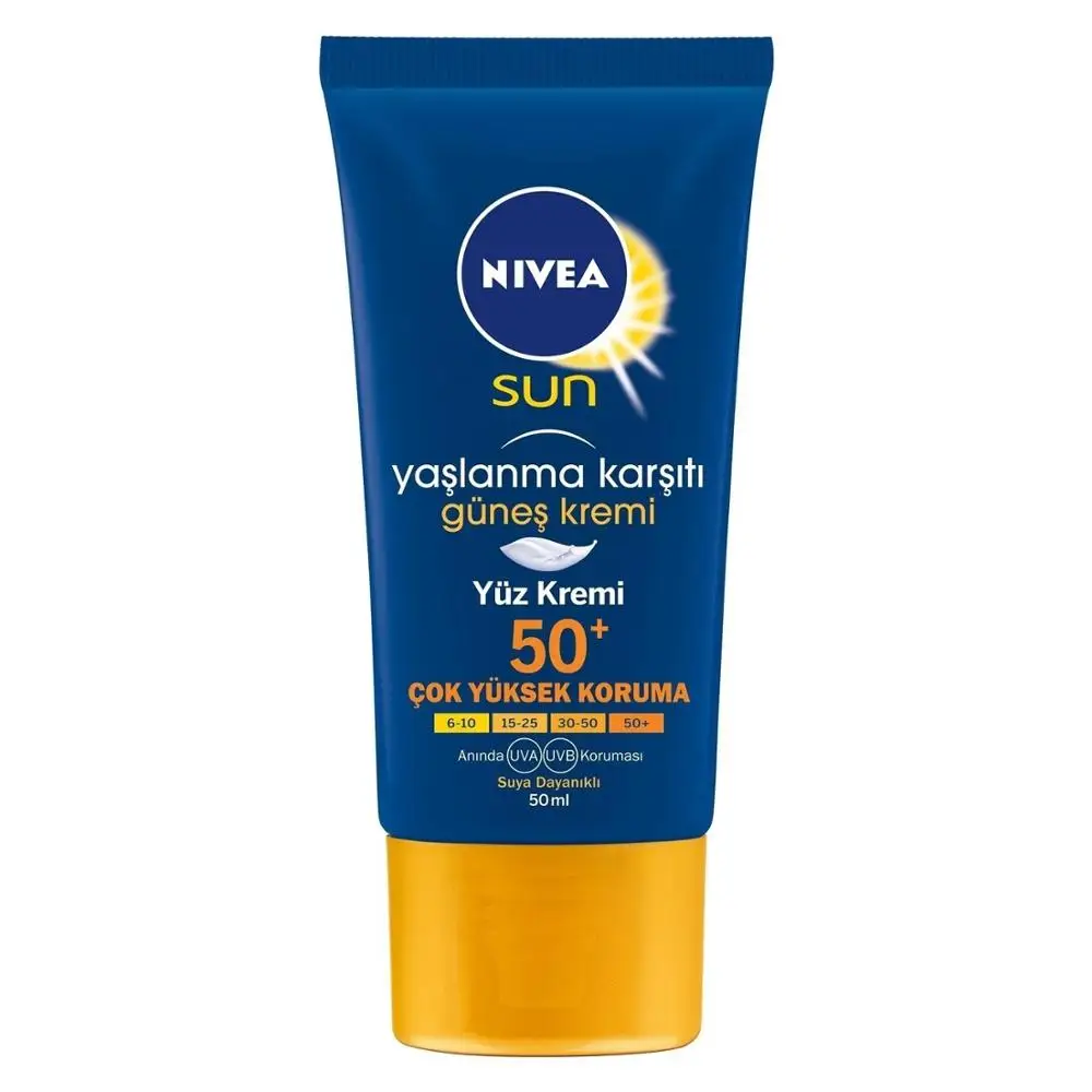 Солнцезащитный крем для лица Nivea Sun омолаживающий Gkf 50 мл| |