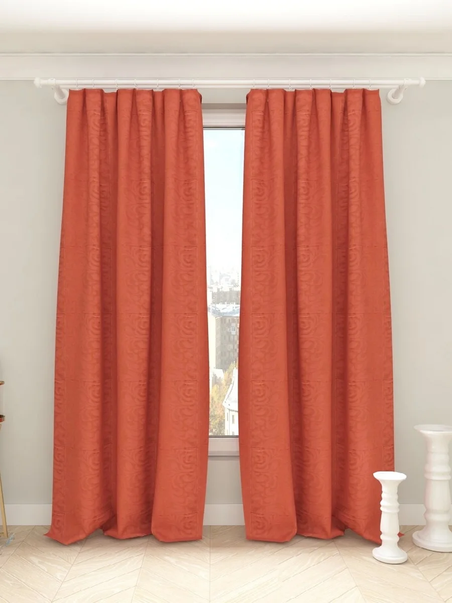 Штора интерьерная шелковистая 150см*250см | Дом и сад