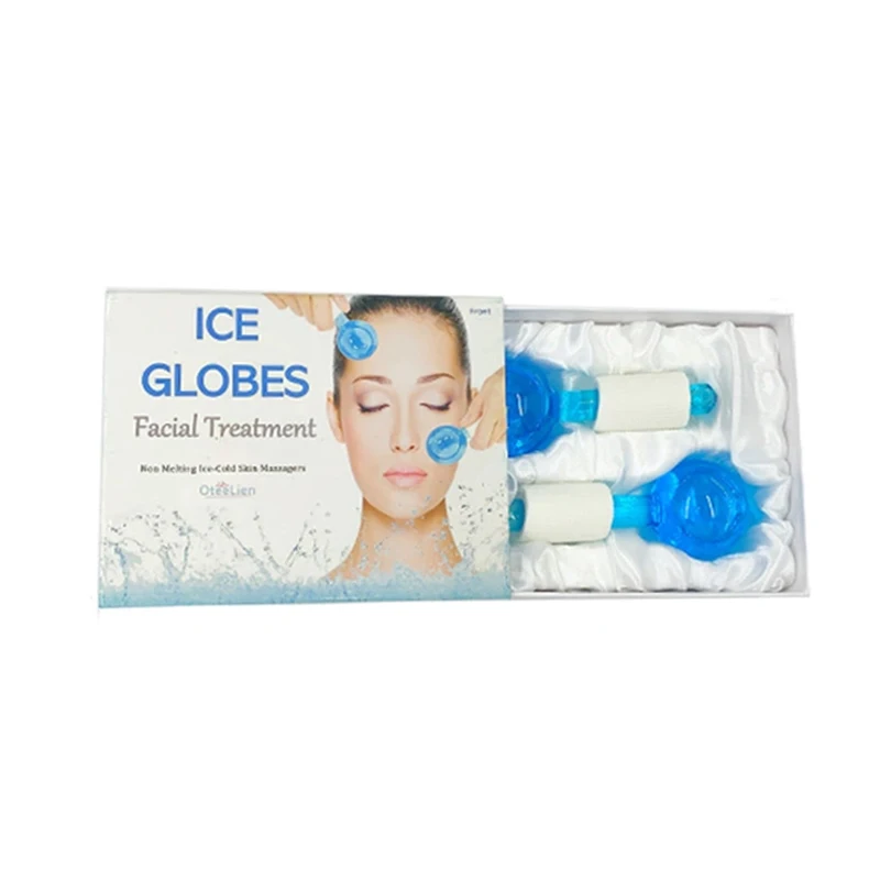 Popular New Blue Pink Crystal Facial Ice Globes Eyes Roller Ball for Professional and Home Skin Lifting Freezer images - 6