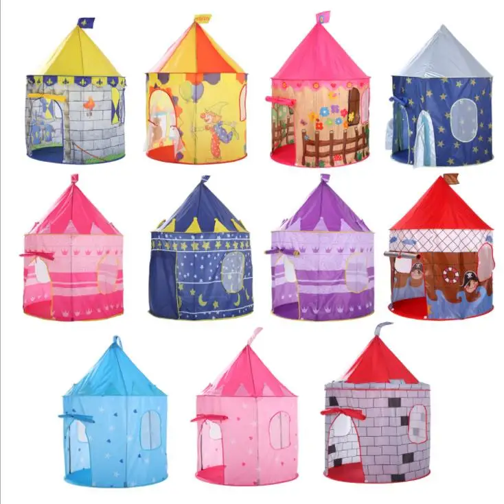Складная Игровая палатка Замок принцессы принца для мальчиков и девочек игровой