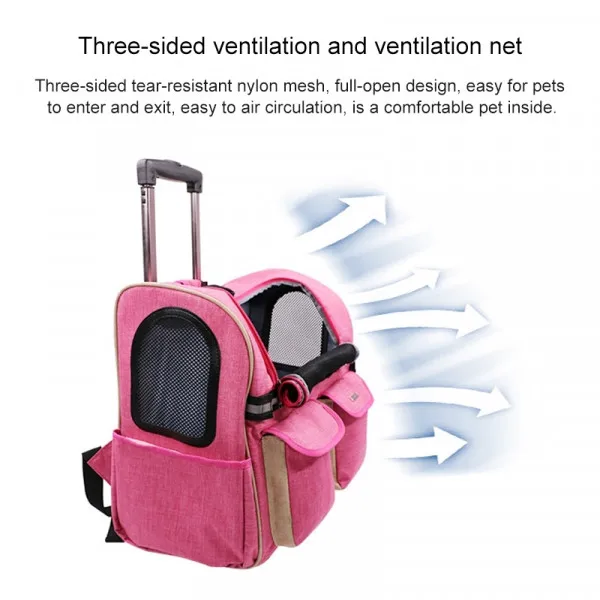 DODOPET многофункциональный портативный рюкзак с двумя колесами для кошек и