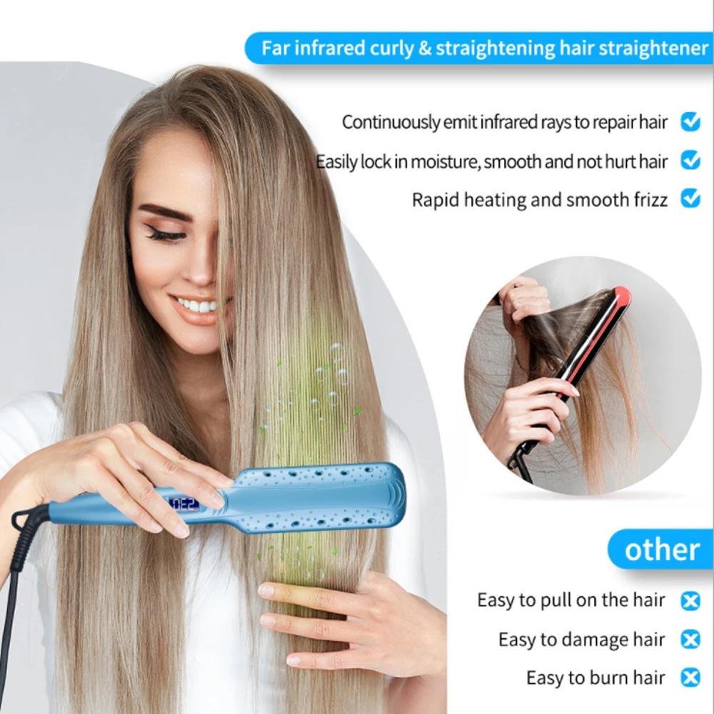 RUCHA инфракрасный выпрямитель для волос отрицательные ионы с ЖК дисплеем