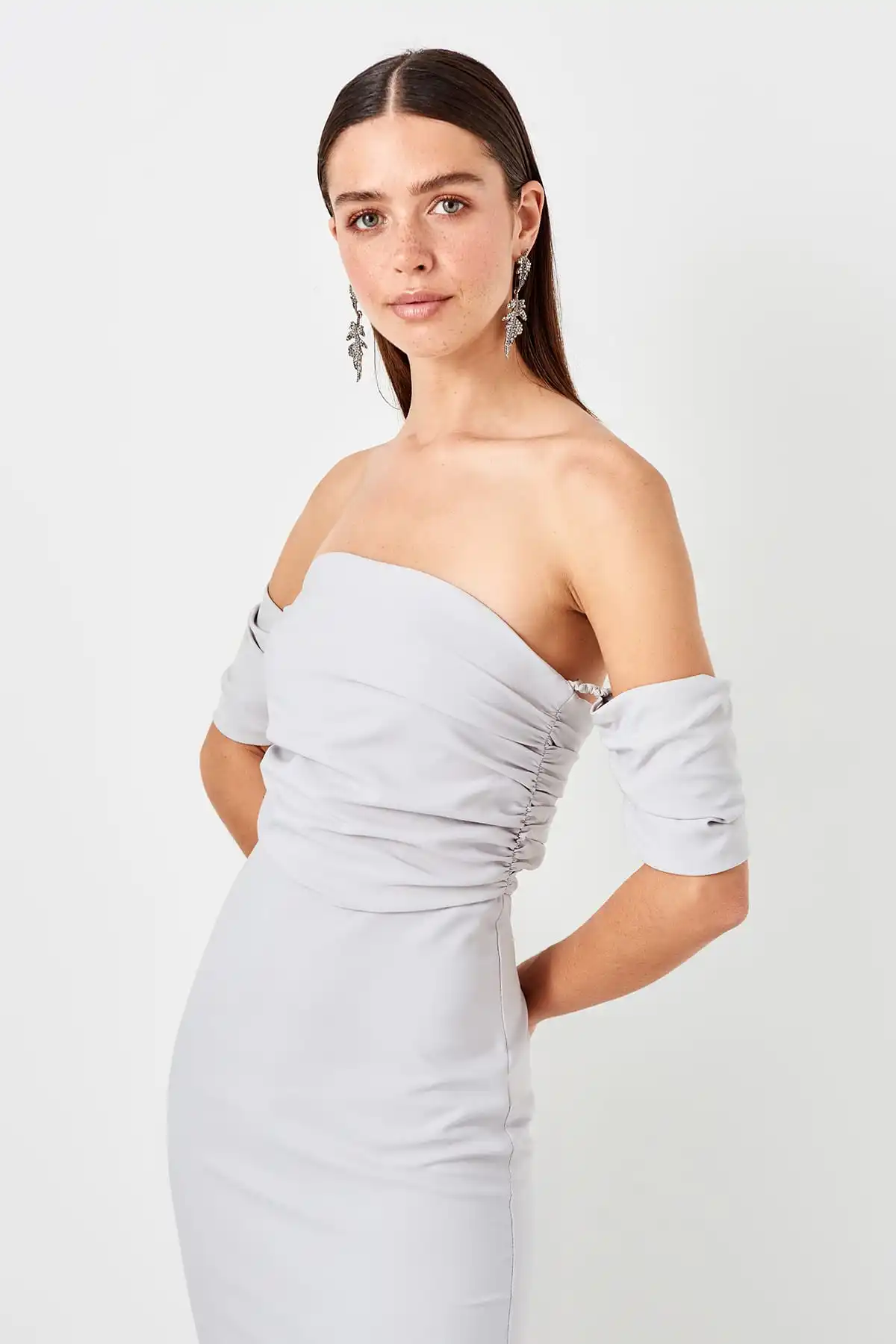 Trendyol Shir детальное вечернее платье TPRSS19BB0494|Вечерние платья| |