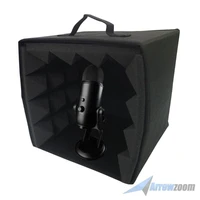 arrowzoom 10 6 x 10 6 x 11 portable microphone booth studio recording vocal isolation foam box az1159