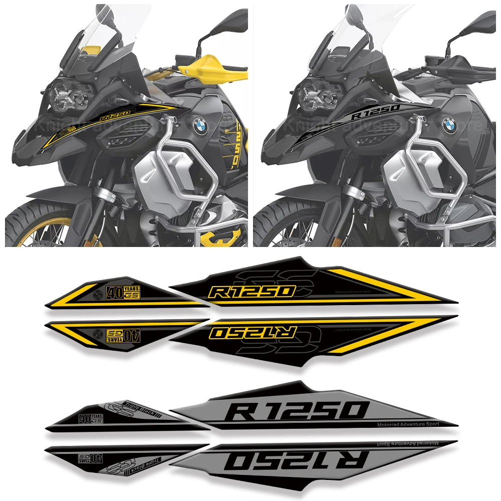 

Тройная черная наклейка для мотоцикла 40 yeas, передняя наклейка для BMW R1250GS R 1250 GS Adventure 2019-2022