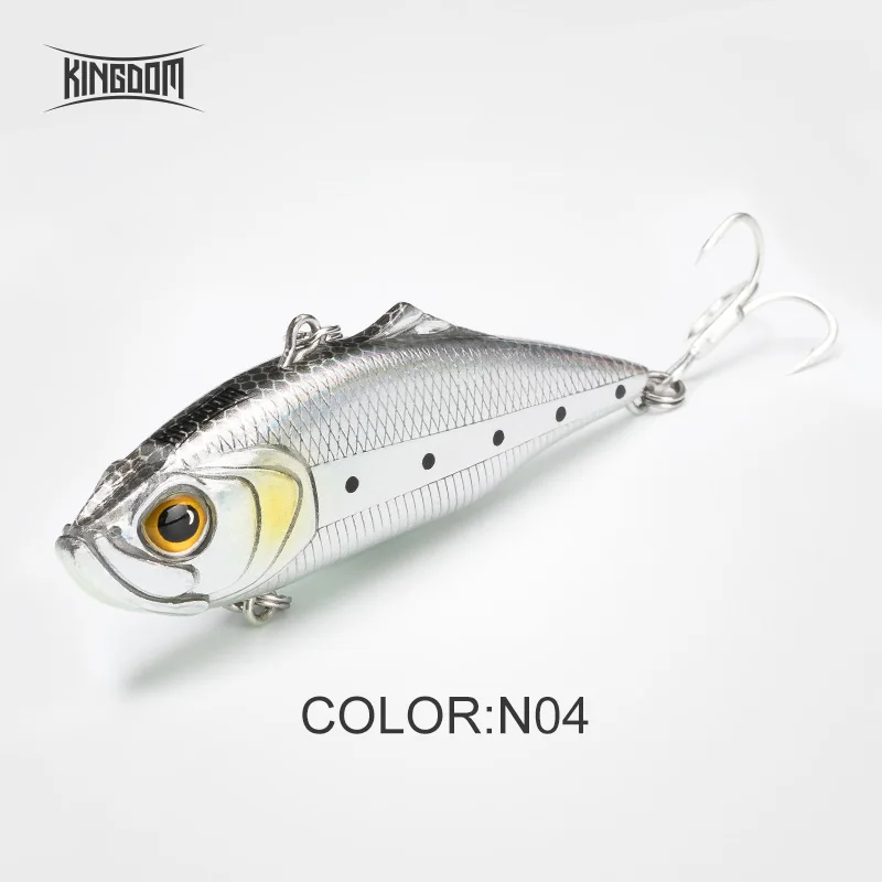Kingdom Fishing Тонущая приманка VIB 75 мм 21,5 г/27,2 г, 60 мм 10,9 г/14,3 г жесткая приманка рыболовные снасти шесть цветов модель 5504 - Цвет: Color 04
