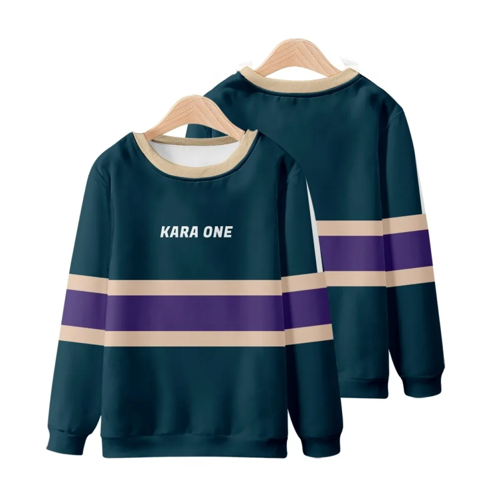 Повседневный модный мужской и женский свитер KARA ONE 3D с зелеными фиолетовыми