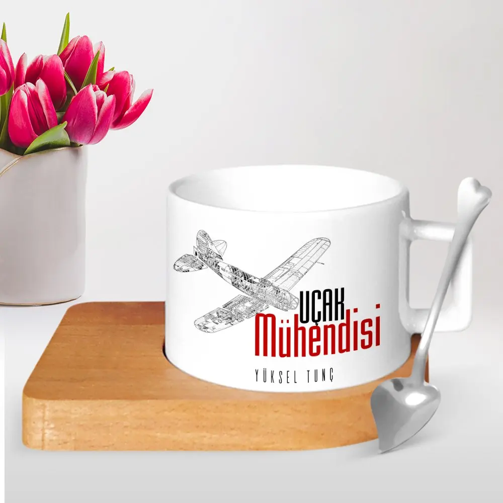 

Personalized Professional Aircraft Mühedisi Wood Altlıklı Ceramic Cup
