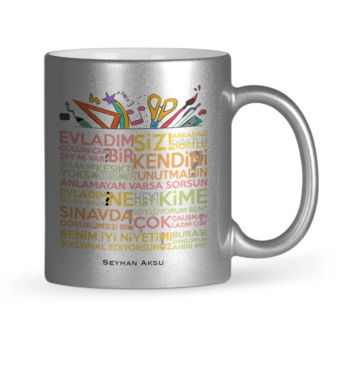 

Personalized Teacher's Words Silver Gilt Mug Cup-1