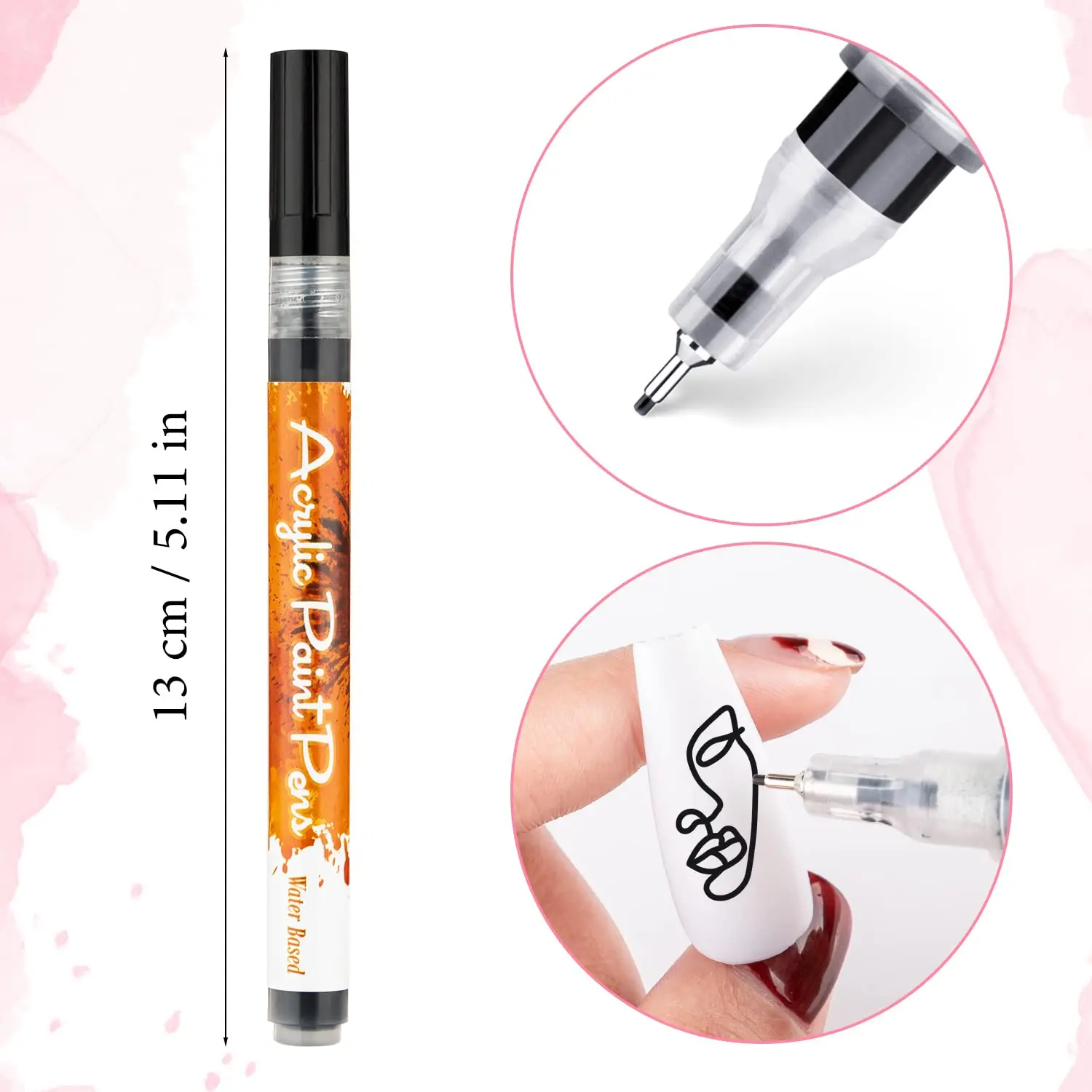 Акриловая ручка-граффити для дизайна ногтей лайнер рисования инструменты сделай