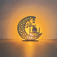 eid mubarak wood modeling with led candles light ramadan decorations for home muslim party eid decor kareem ramadan