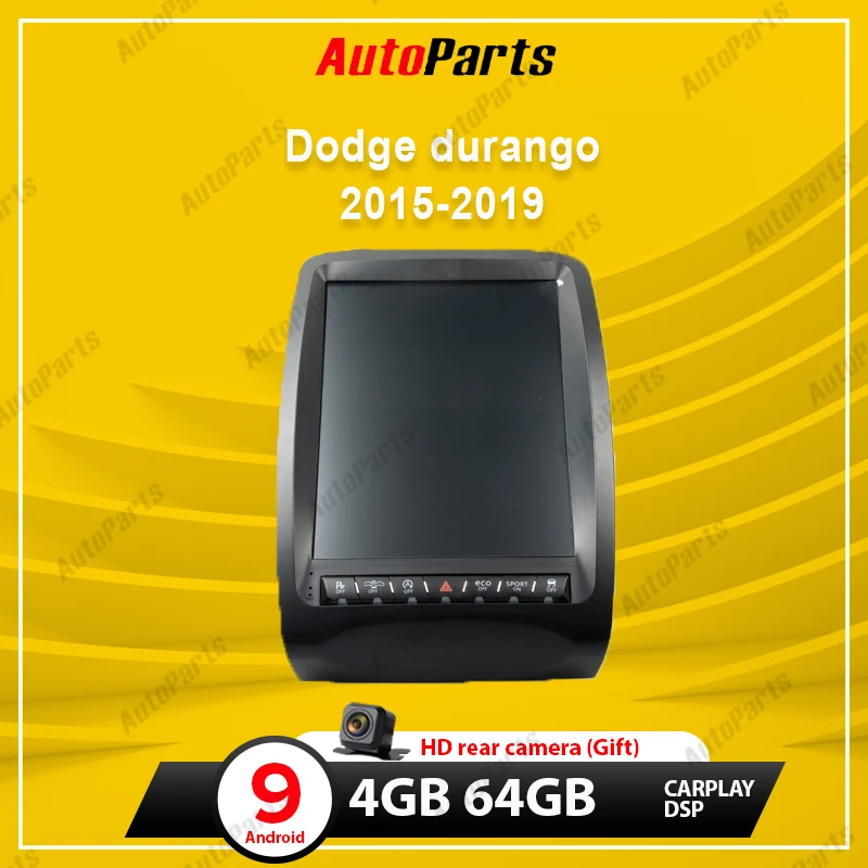 

Kukuz 12,1 "Для Dodge Durango 2011-2019 Вертикальный стиль Android 9 DSP Carplay мультимедийный автомобильный радиоприемник GPS-навигация стерео головное устройство