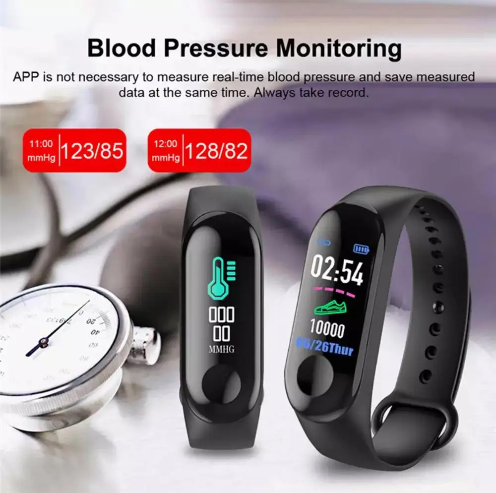 M3 умный Браслет спортивный фитнес Смарт для измерения кровяного давления сердце