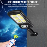 outdoor solar street light 3 modes motion sensor led solar lights with remote control waterproof wall lamps for home lighting